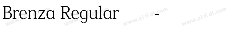Brenza Regular常规字体转换